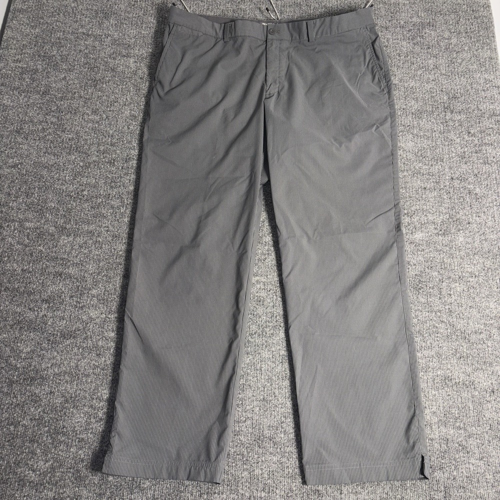 Nike Golf Pants Mens 40x32 Charcoal Pinstripe Tour Performance Dri Fit